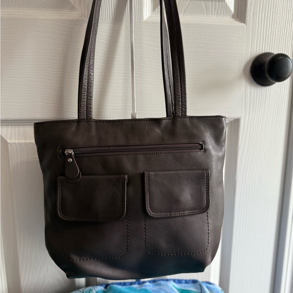 Giani Bernini Brown Leather Tote Bag